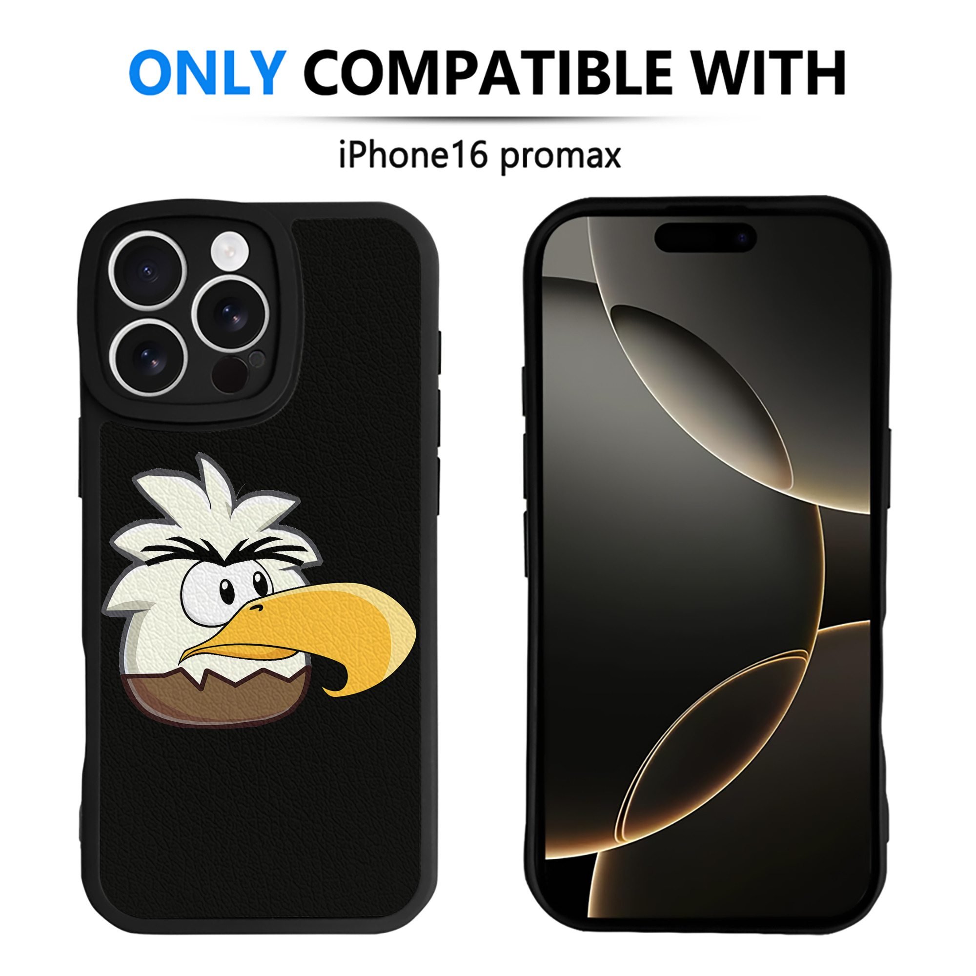 （画像用） Angry Birds アングリーバード 【iPhone 16シリーズ対応】シリコンスマホケース（レザー調） 材質：シリコン